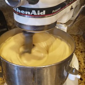 mixing creamed honey